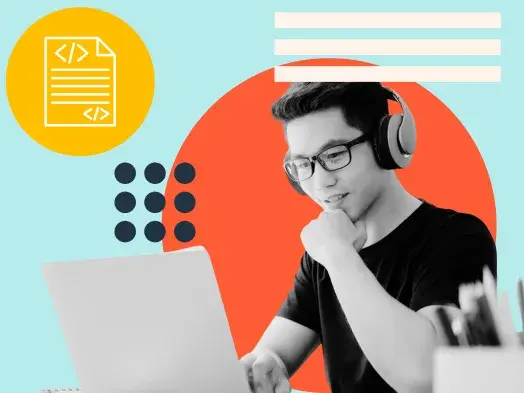 man using html embed code